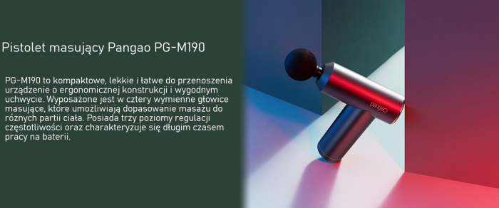 Pistolet do masażu mocny masażer massage gun Pangao PG-190M - obrazek 4